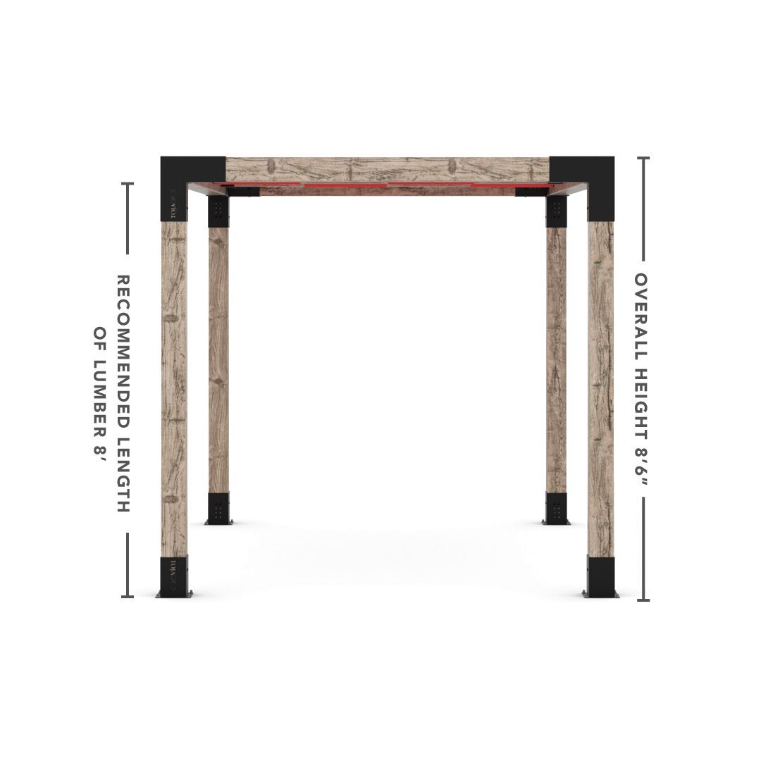 Toja Grid Double Pergola _8x12_crimson