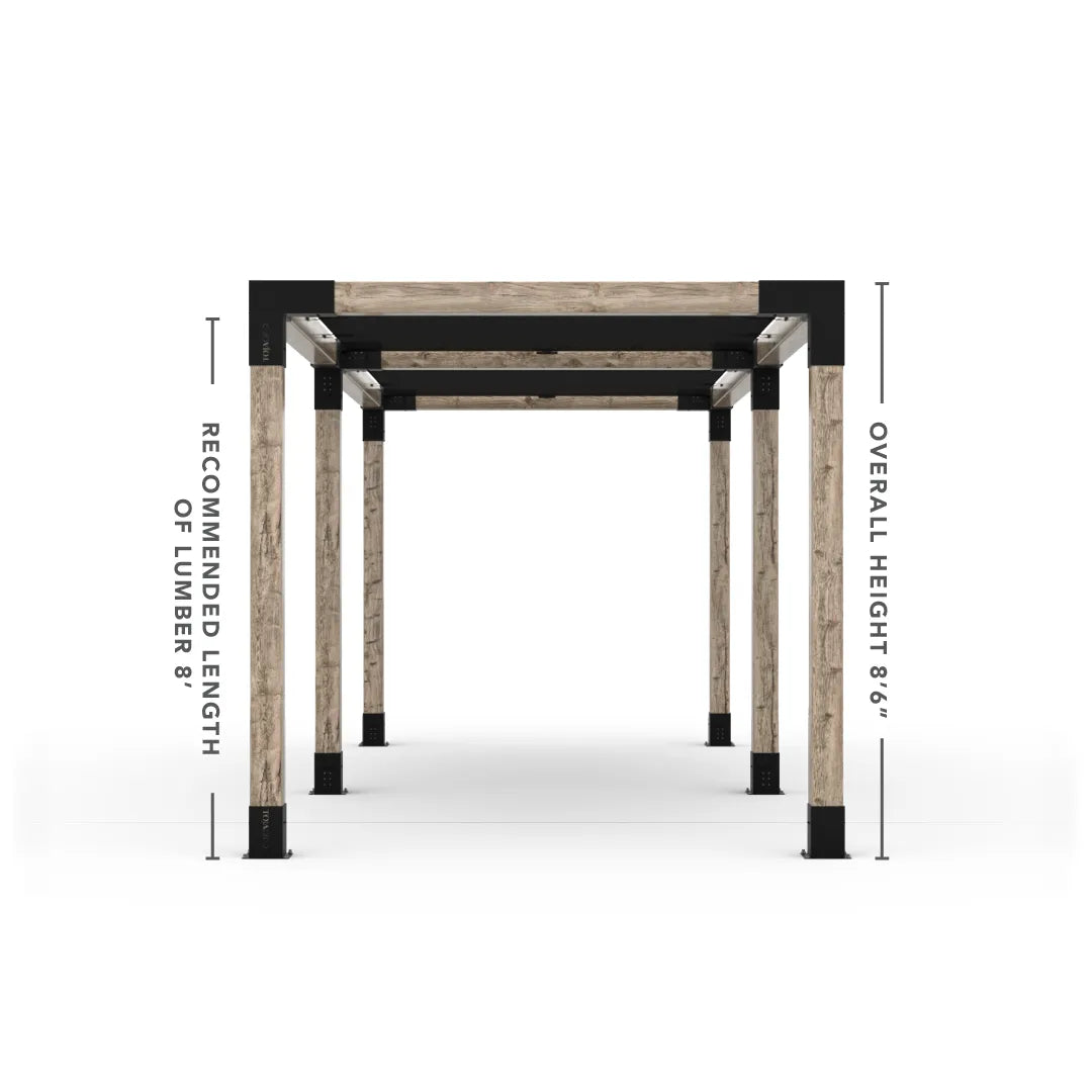 Double Pergola Kit with 2 Shade Sail