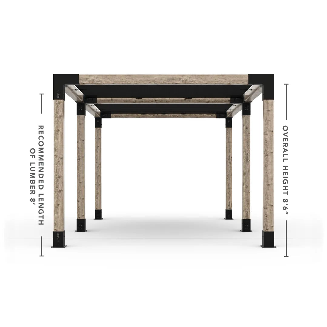 Double Pergola Kit with 2 Shade Sail