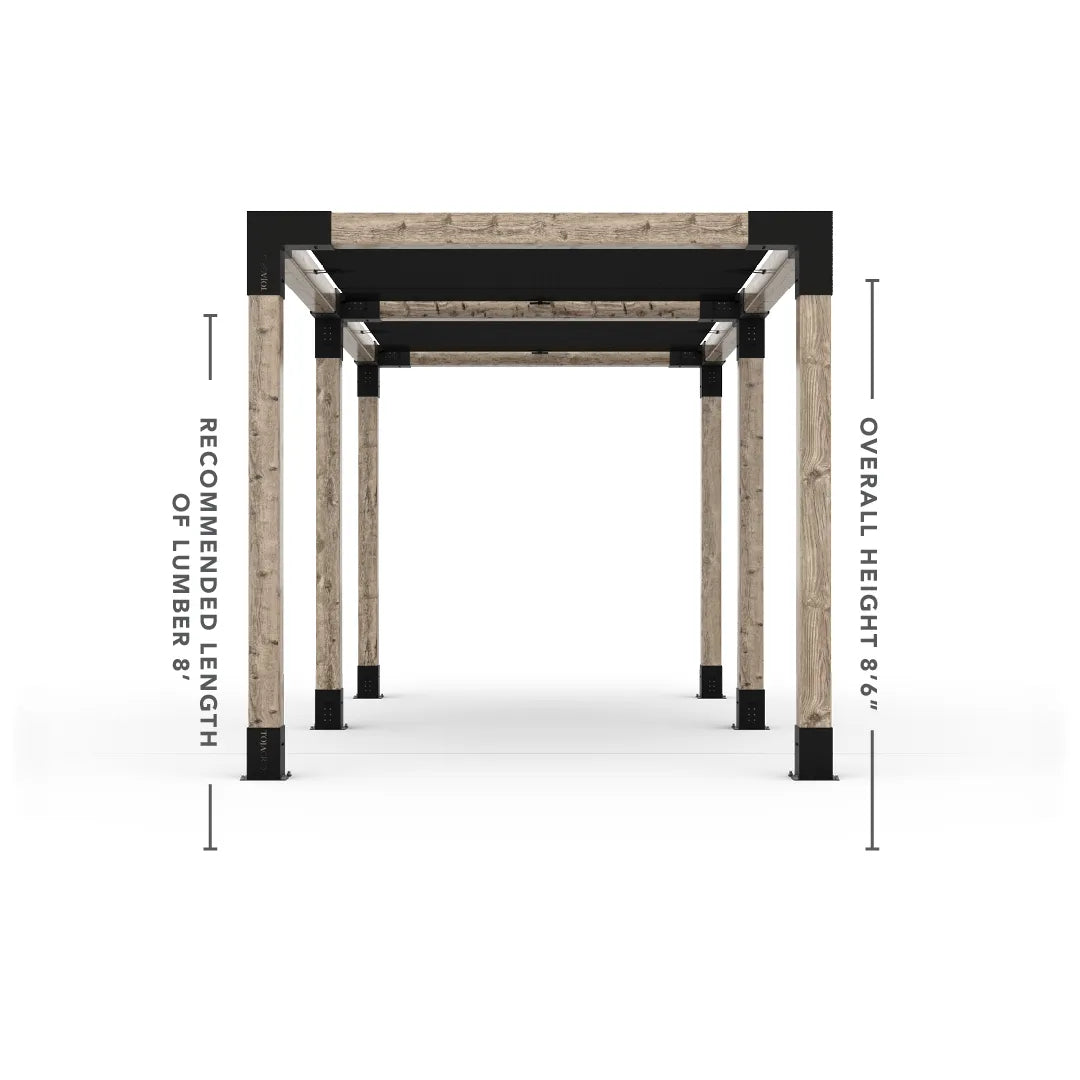 Double Pergola Kit with 2 Shade Sail