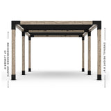 Double Pergola Kit with 2 Shade Sail