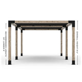 Double Pergola Kit with 2 Shade Sail