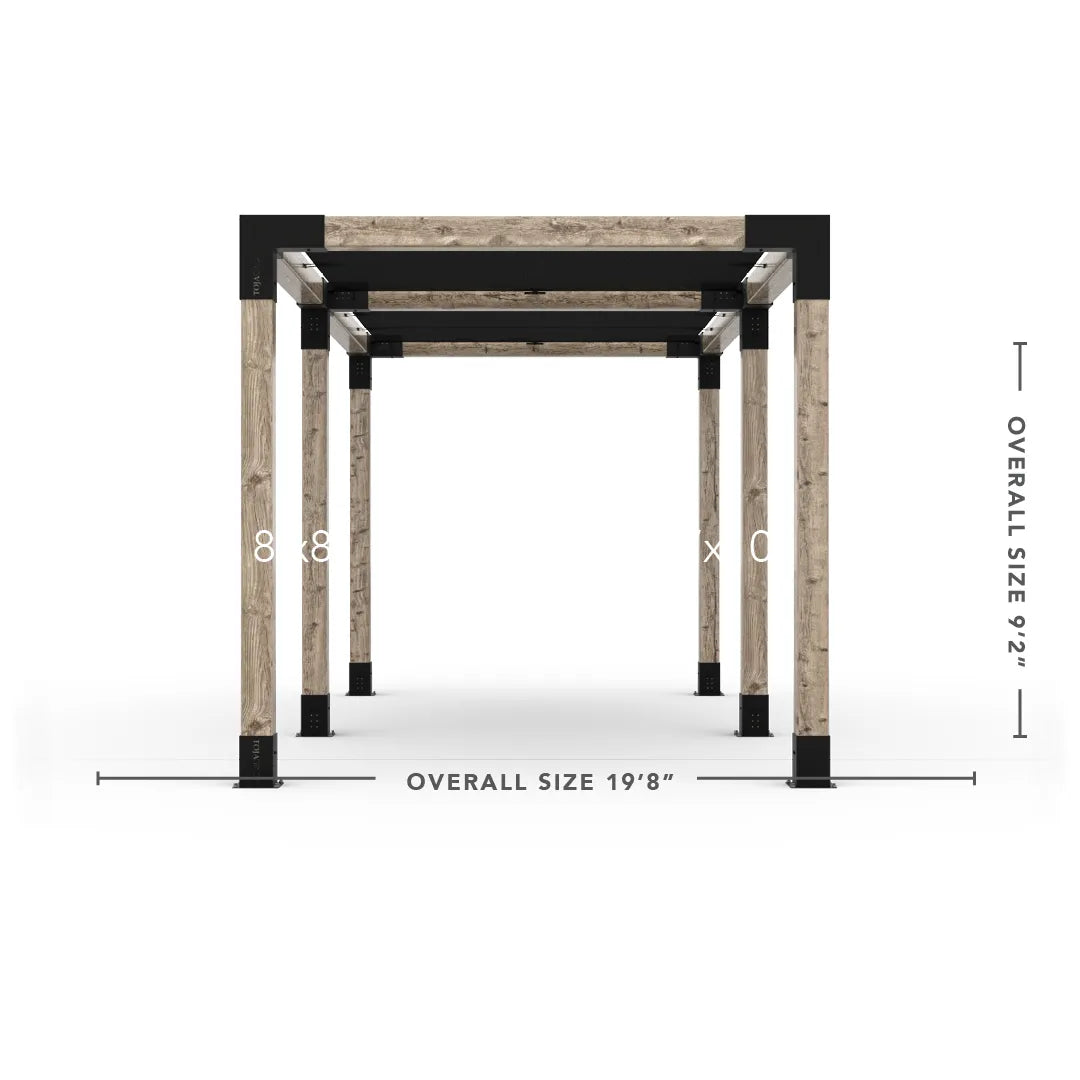 Double Pergola Kit with 2 Shade Sail