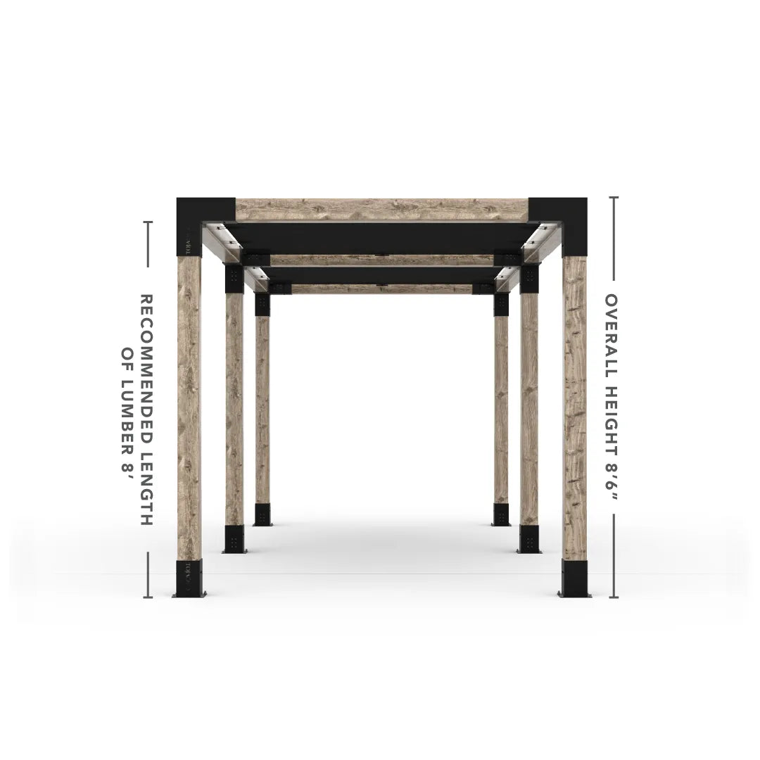 Double Pergola Kit with 2 Shade Sail