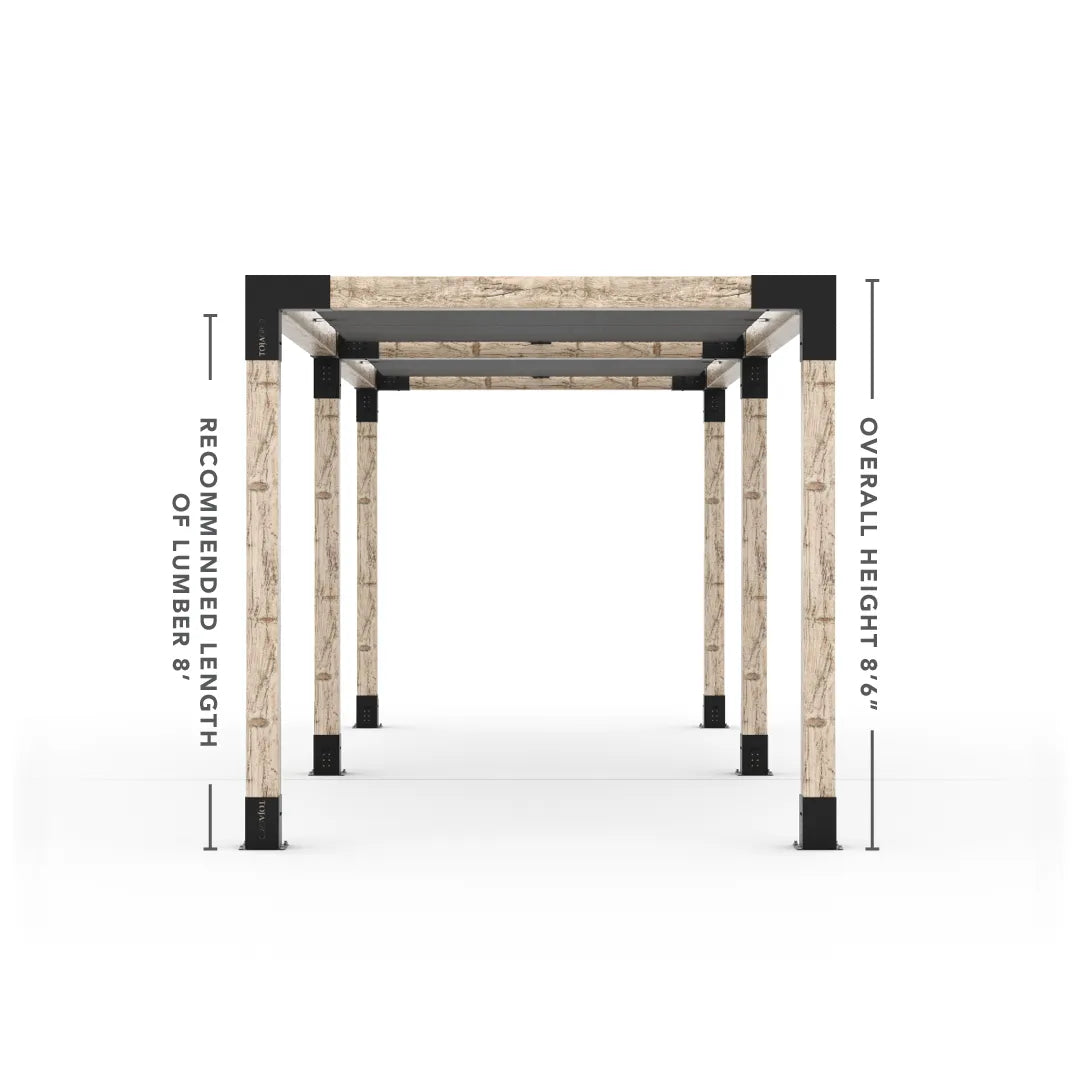 Double Pergola Kit with 2 Shade Sail