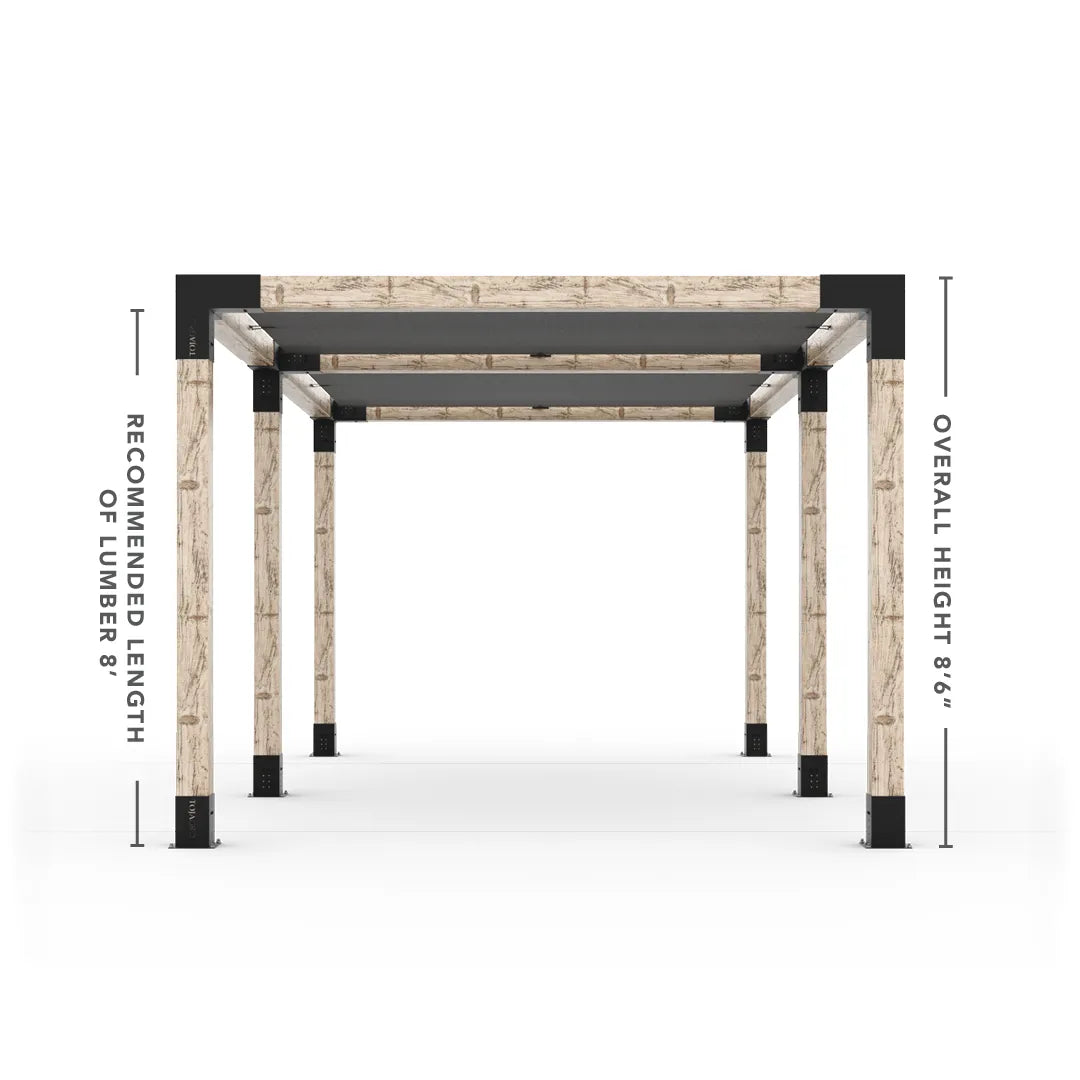 Double Pergola Kit with 2 Shade Sail
