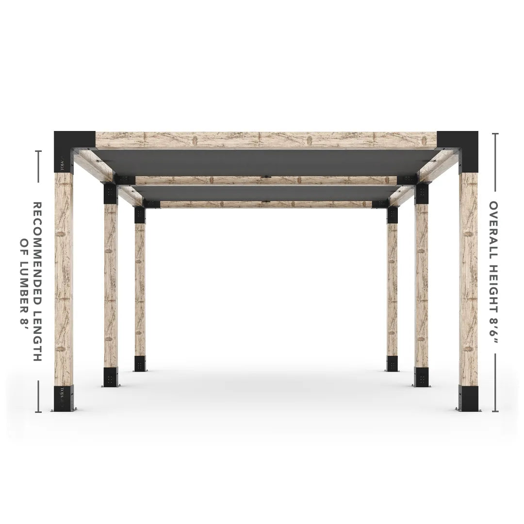 Double Pergola Kit with 2 Shade Sail