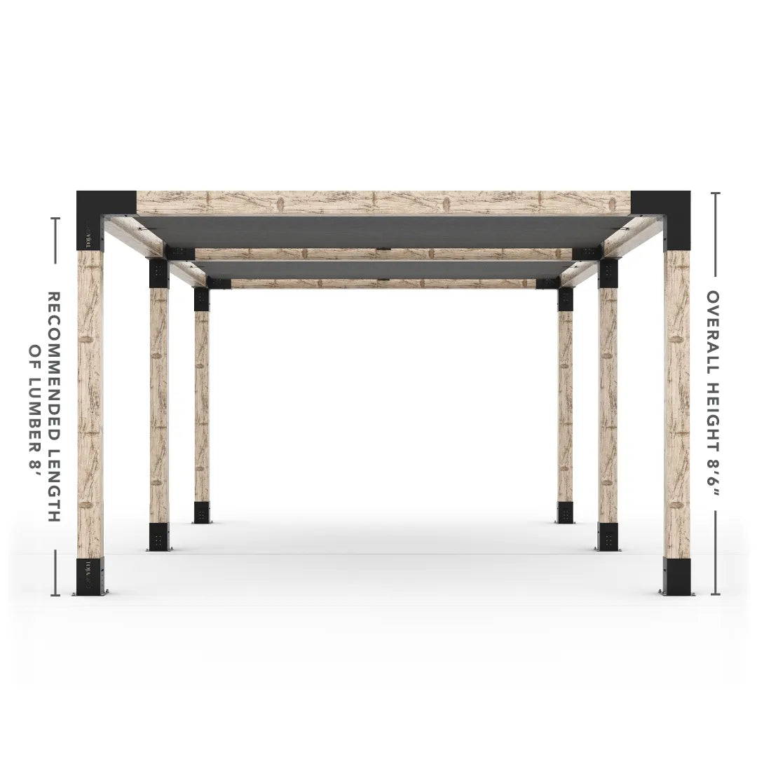 Double Pergola Kit with 2 Shade Sail