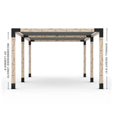Double Pergola Kit with 2 Shade Sail