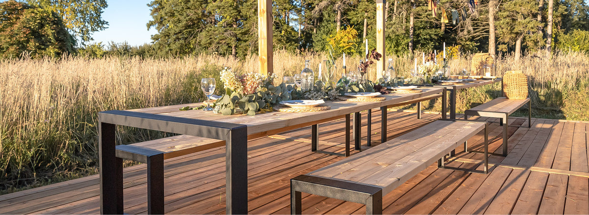 Toja Grid Bench Modular Pergola Kits & Brackets | Toja USA
